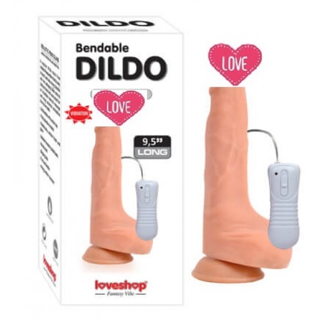 Kıkırdak Dokuda Her Yöne Bükülebilen Titreşimli 21 Cm Dildo