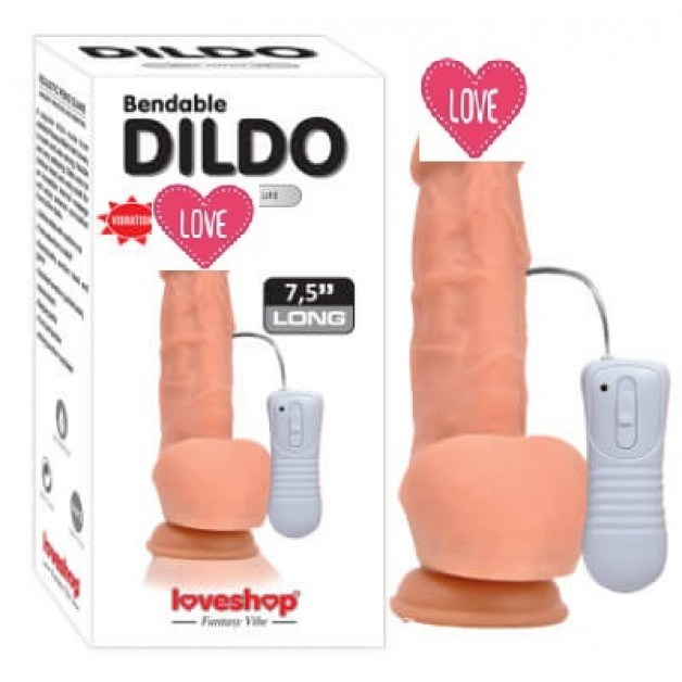 Kıkırdak Dokuda Her Yöne Bükülebilen Titreşimli 18 Cm Dildo