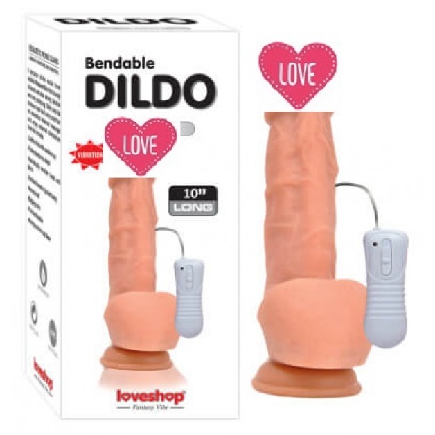 Kıkırdak Dokuda Her Yöne Bükülebilen Titreşimli 23 Cm Dildo