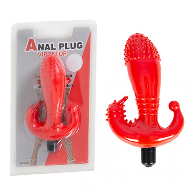 Halkalı Anal Plug Kırmızı