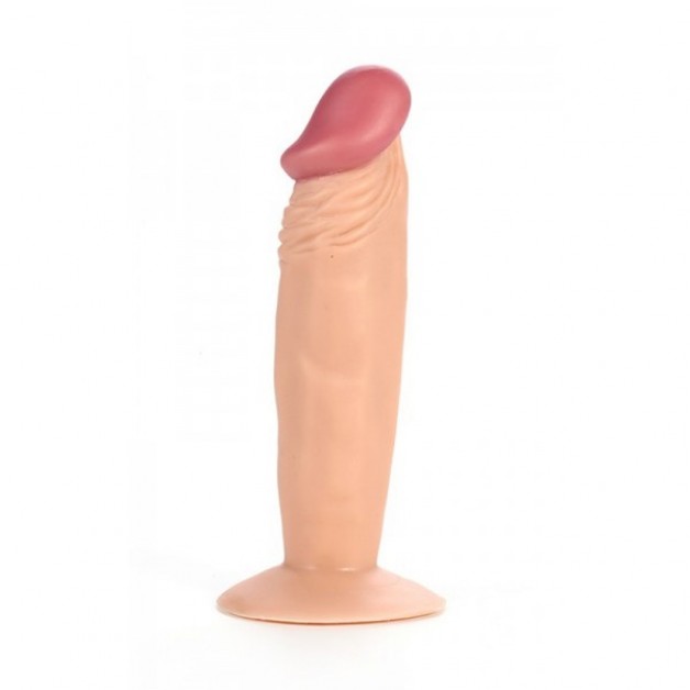 Realistik Dokuda 14 Cm Düz Damarsız Dildo Realistik Dokuda 14 Cm Düz Damarsız Dildo