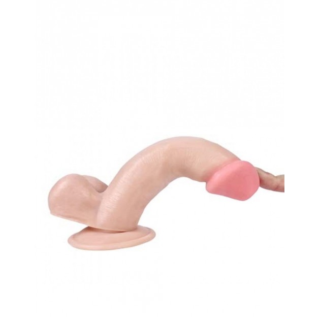 Özel Kıvrımlı Yumuşak Dokuda Testisli Vantuzlu Dildo Özel Kıvrımlı Yumuşak Dokuda Testisli Vantuzlu Dildo