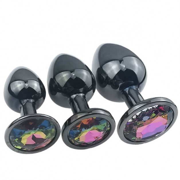 Gümüş Renkli Metal Taşlı Anal Plug Tıkaç Gümüş Renkli Metal Taşlı Anal Plug Tıkaç