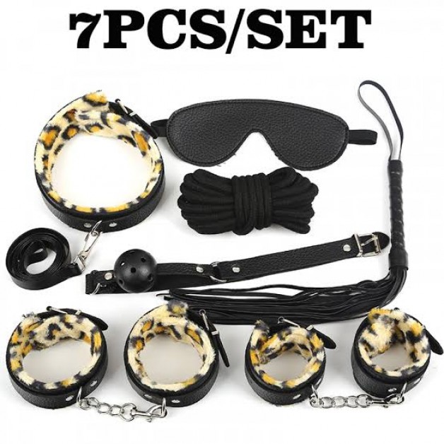 Fetısh Siyah Leopar Fantazi Set