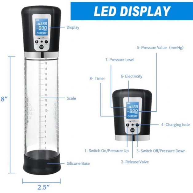 Pump Joy Penis Vakum Pompası Mavi Pump Joy Penis Vakum Pompası Mavi