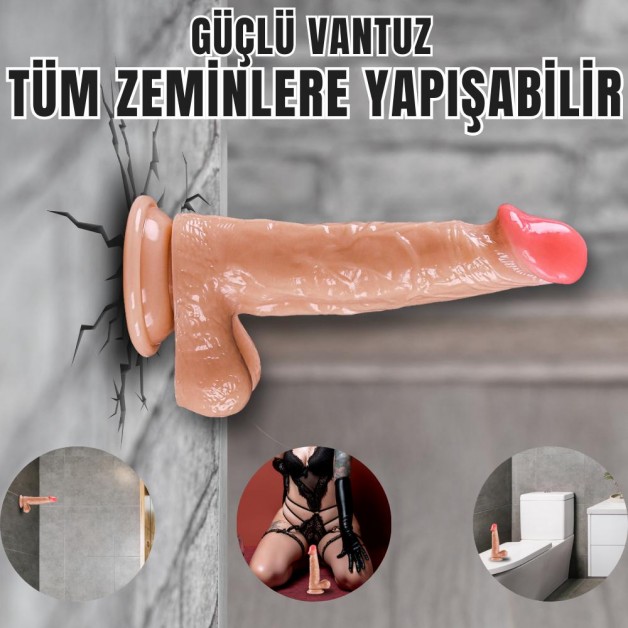 Her Yöne Bükülebilen Ten Dokusunda Dildo