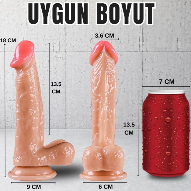 Her Yöne Bükülebilen Ten Dokusunda Dildo