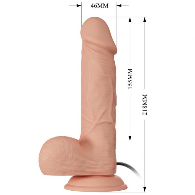 19 Cm Damarlı Titreşimli Realistik Dokuda Dildo 19 Cm Damarlı Titreşimli Realistik Dokuda Dildo