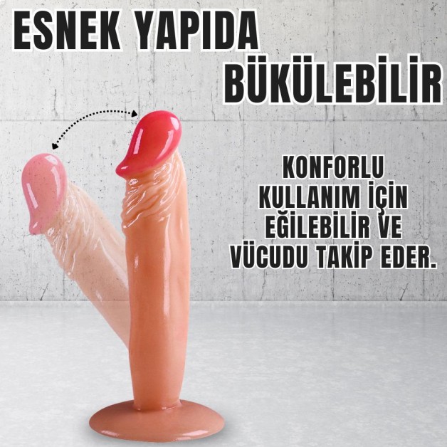 Büyük Güçlü Vantuzlu 19 CM 20 CM Realistic Dokuda Dildo