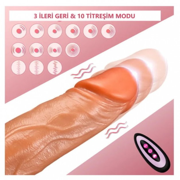 Kablosuz Hareketli Uzaktan Kumandalı Isıtmalı Dildo