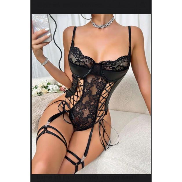 Dantel Tül Fantezi Jartiyer