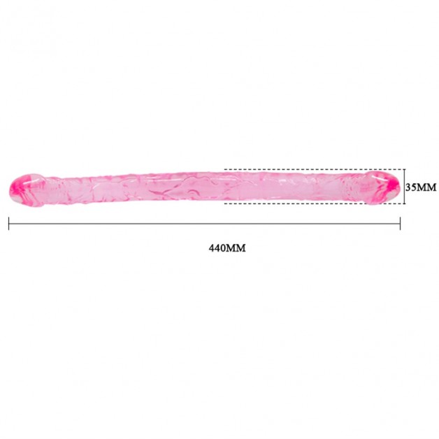 Çift Traflı Jel Dokuda 44 Cm Fantezi Dildo